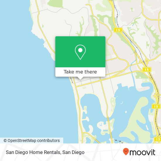 Mapa de San Diego Home Rentals