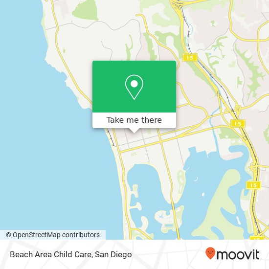 Beach Area Child Care map