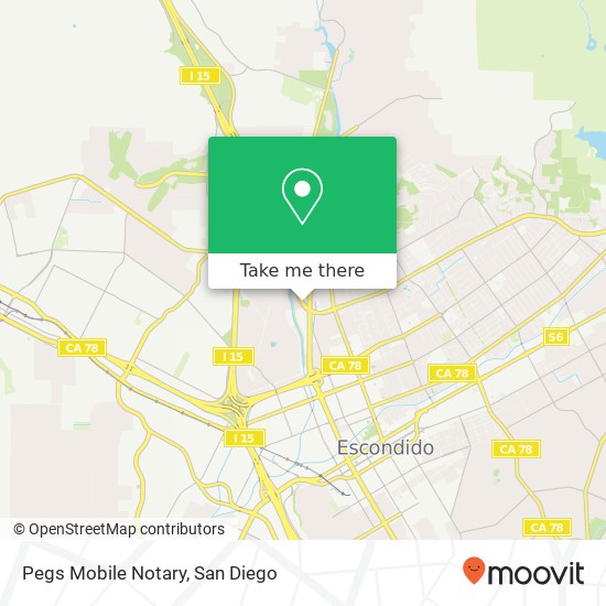 Mapa de Pegs Mobile Notary