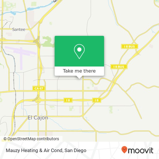 Mauzy Heating & Air Cond map
