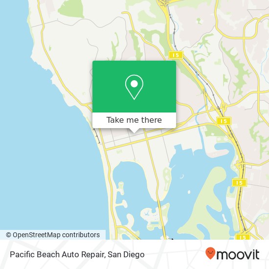 Mapa de Pacific Beach Auto Repair