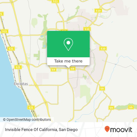 Invisible Fence Of California map