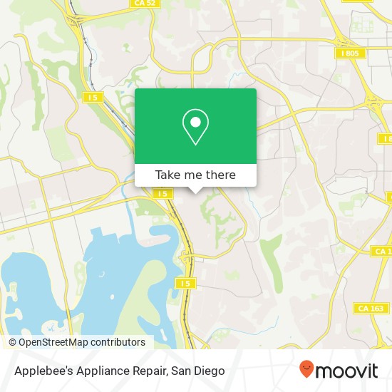 Mapa de Applebee's Appliance Repair