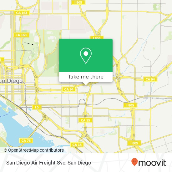 San Diego Air Freight Svc map
