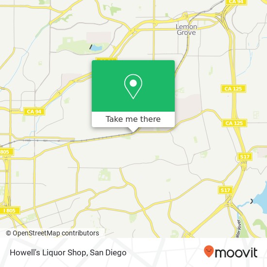 Mapa de Howell's Liquor Shop