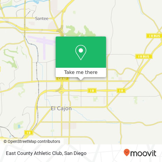 East County Athletic Club map