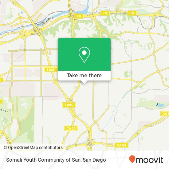 Mapa de Somali Youth Community of San