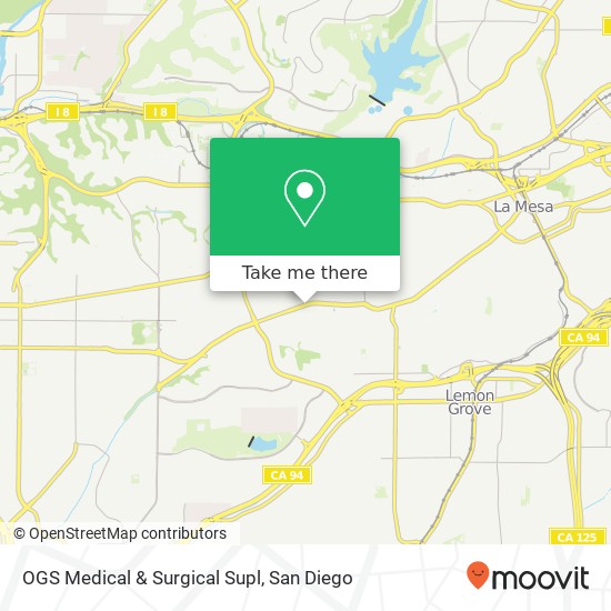 Mapa de OGS Medical & Surgical Supl