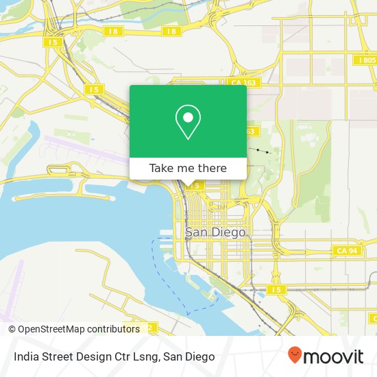 Mapa de India Street Design Ctr Lsng