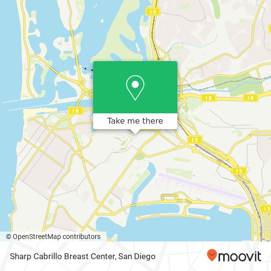 Sharp Cabrillo Breast Center map