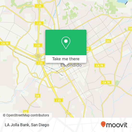 Mapa de LA Jolla Bank