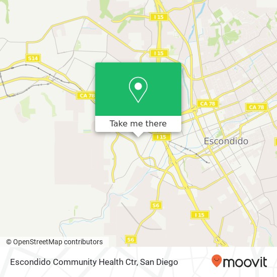 Escondido Community Health Ctr map