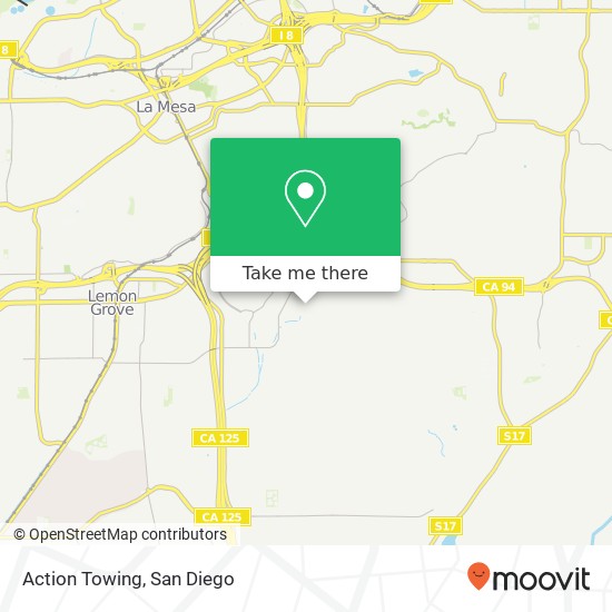 Action Towing map