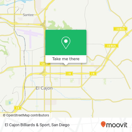 El Cajon Billiards & Sport map