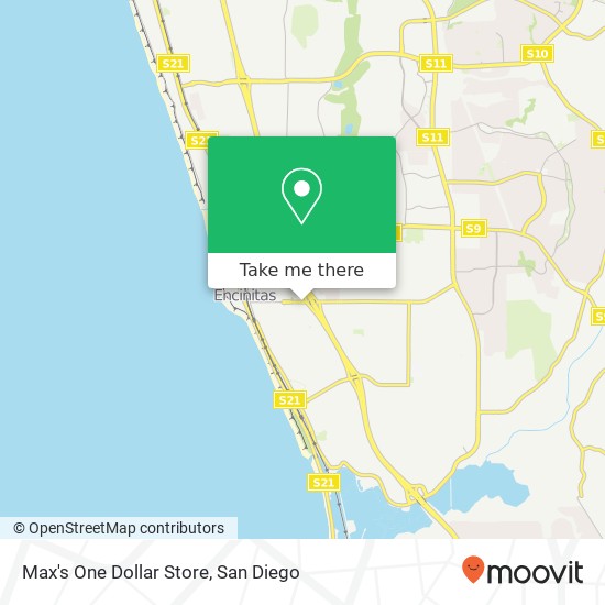 Max's One Dollar Store map