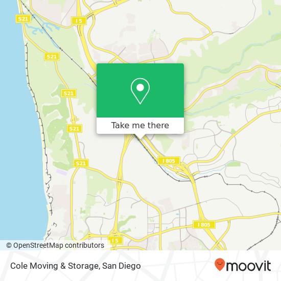 Mapa de Cole Moving & Storage