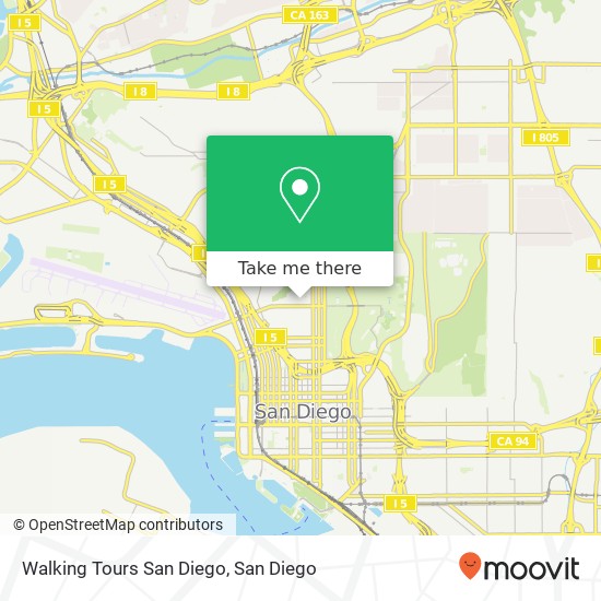 Walking Tours San Diego map