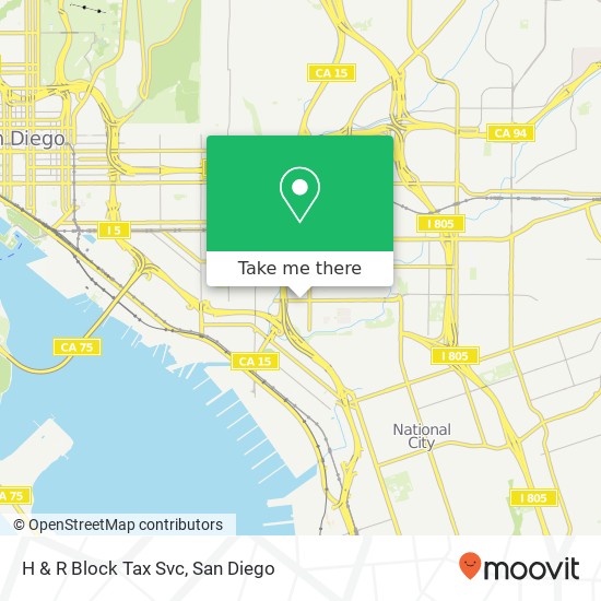 H & R Block Tax Svc map