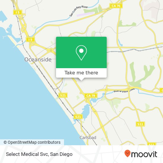 Select Medical Svc map