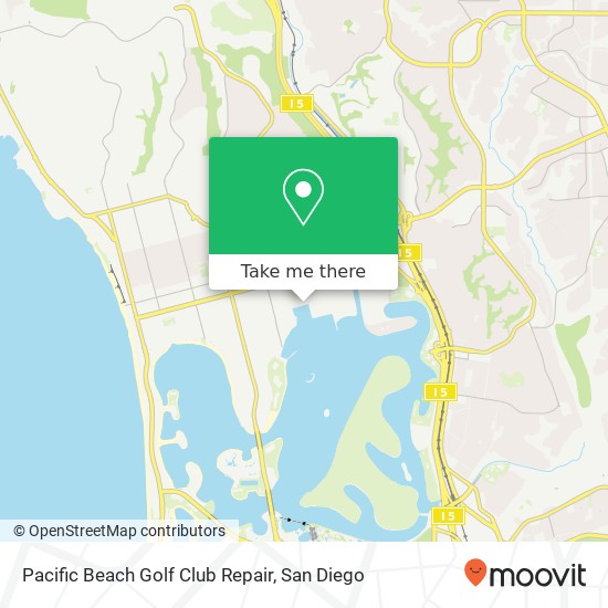 Mapa de Pacific Beach Golf Club Repair