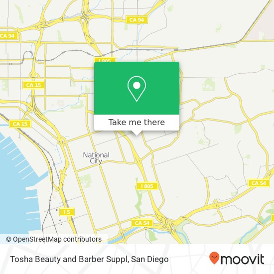 Mapa de Tosha Beauty and Barber Suppl