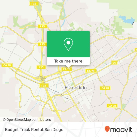 Budget Truck Rental map