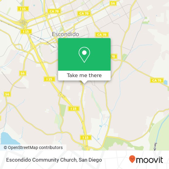 Escondido Community Church map