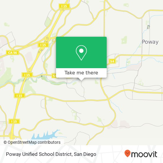 Mapa de Poway Unified School District