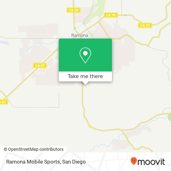 Mapa de Ramona Mobile Sports