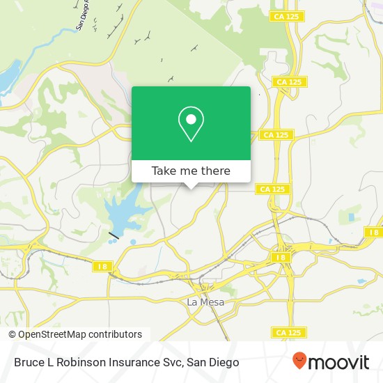 Bruce L Robinson Insurance Svc map