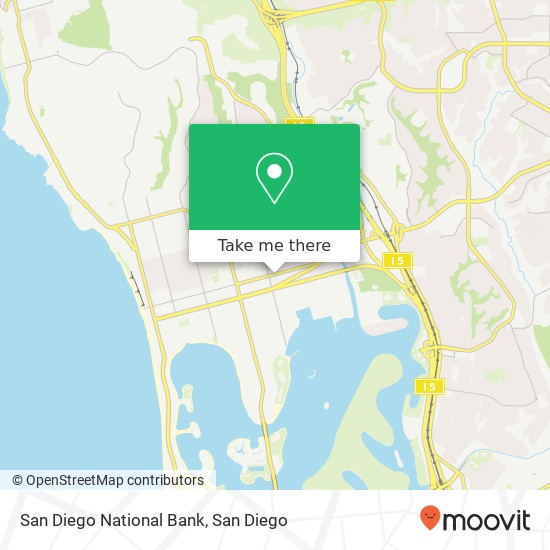 Mapa de San Diego National Bank