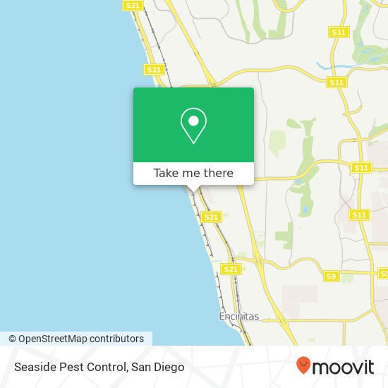 Seaside Pest Control map