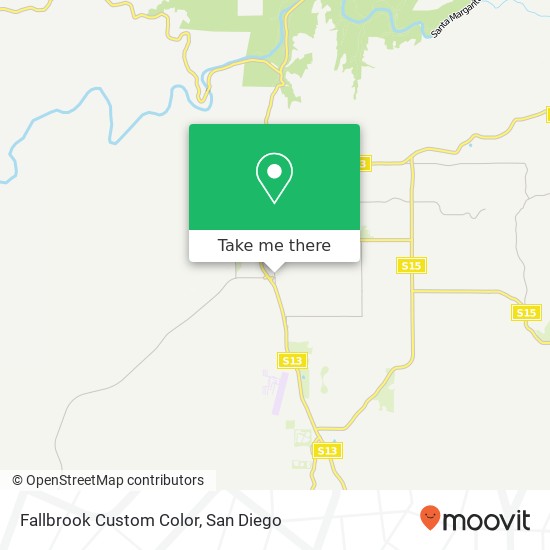 Mapa de Fallbrook Custom Color