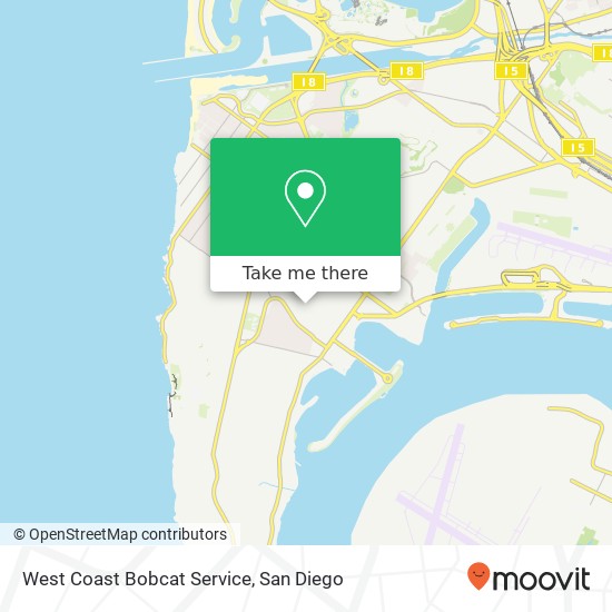 West Coast Bobcat Service map