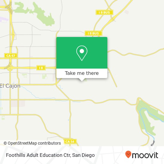 Mapa de Foothills Adult Education Ctr