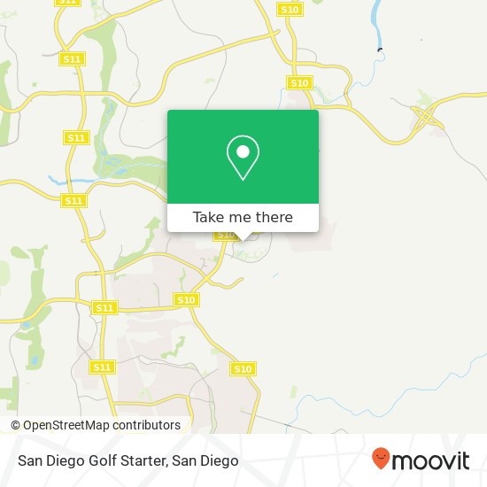 San Diego Golf Starter map