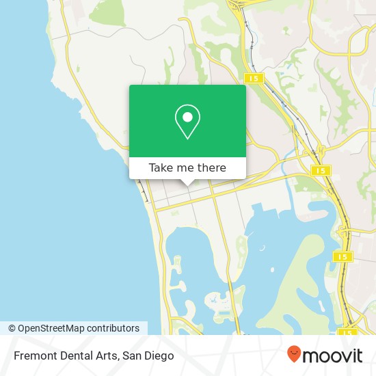 Fremont Dental Arts map