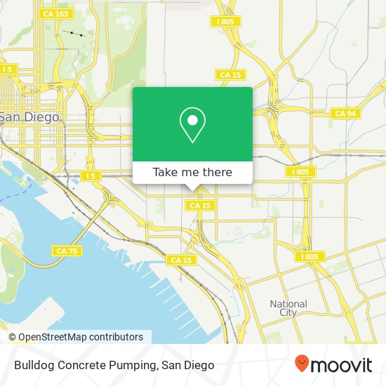 Mapa de Bulldog Concrete Pumping