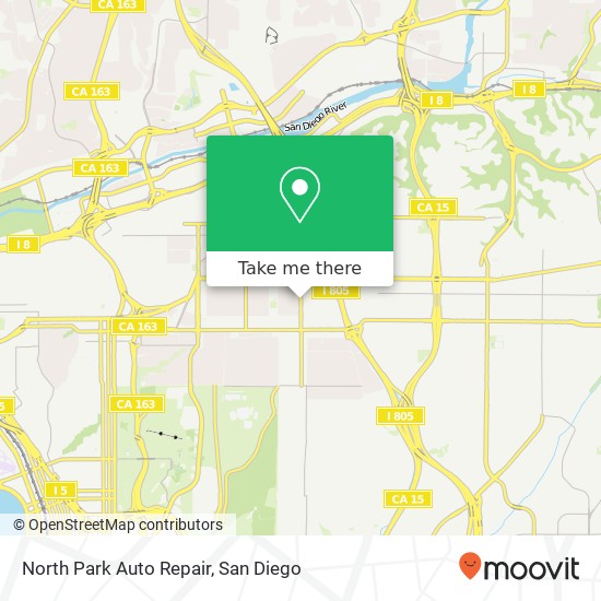 Mapa de North Park Auto Repair