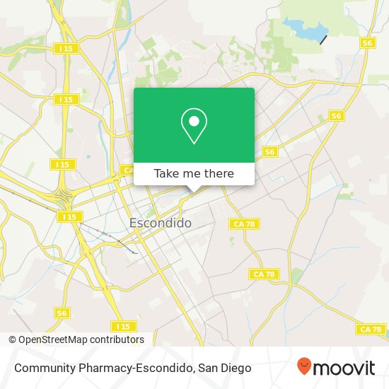 Mapa de Community Pharmacy-Escondido