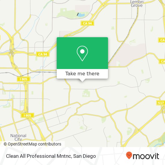 Mapa de Clean All Professional Mntnc