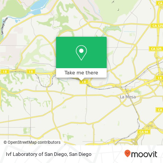 Ivf Laboratory of San Diego map