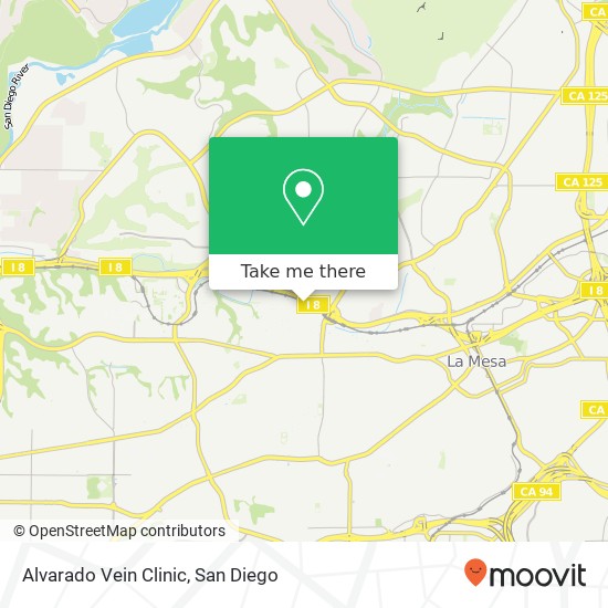 Alvarado Vein Clinic map