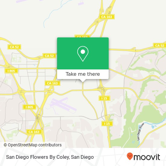 San Diego Flowers By Coley map