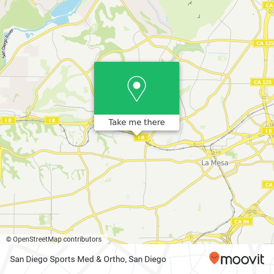 San Diego Sports Med & Ortho map