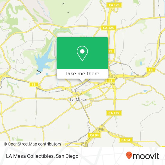 LA Mesa Collectibles map