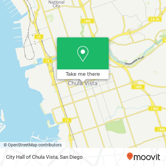 Mapa de City Hall of Chula Vista