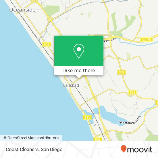 Coast Cleaners map