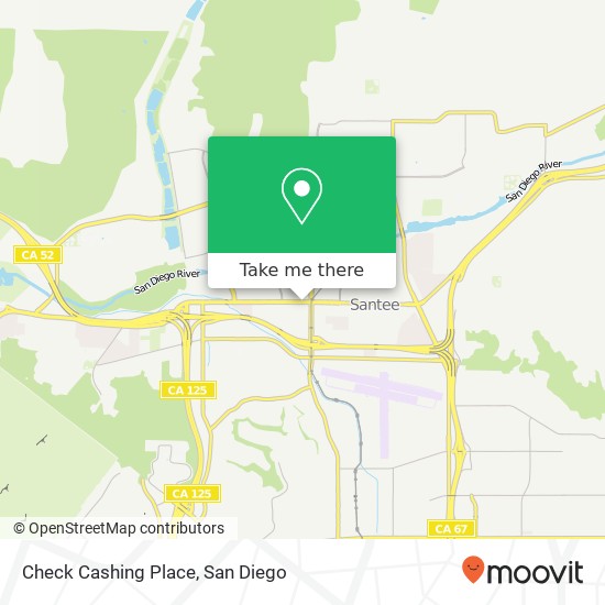 Check Cashing Place map