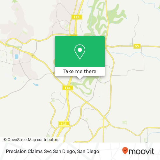 Precision Claims Svc San Diego map